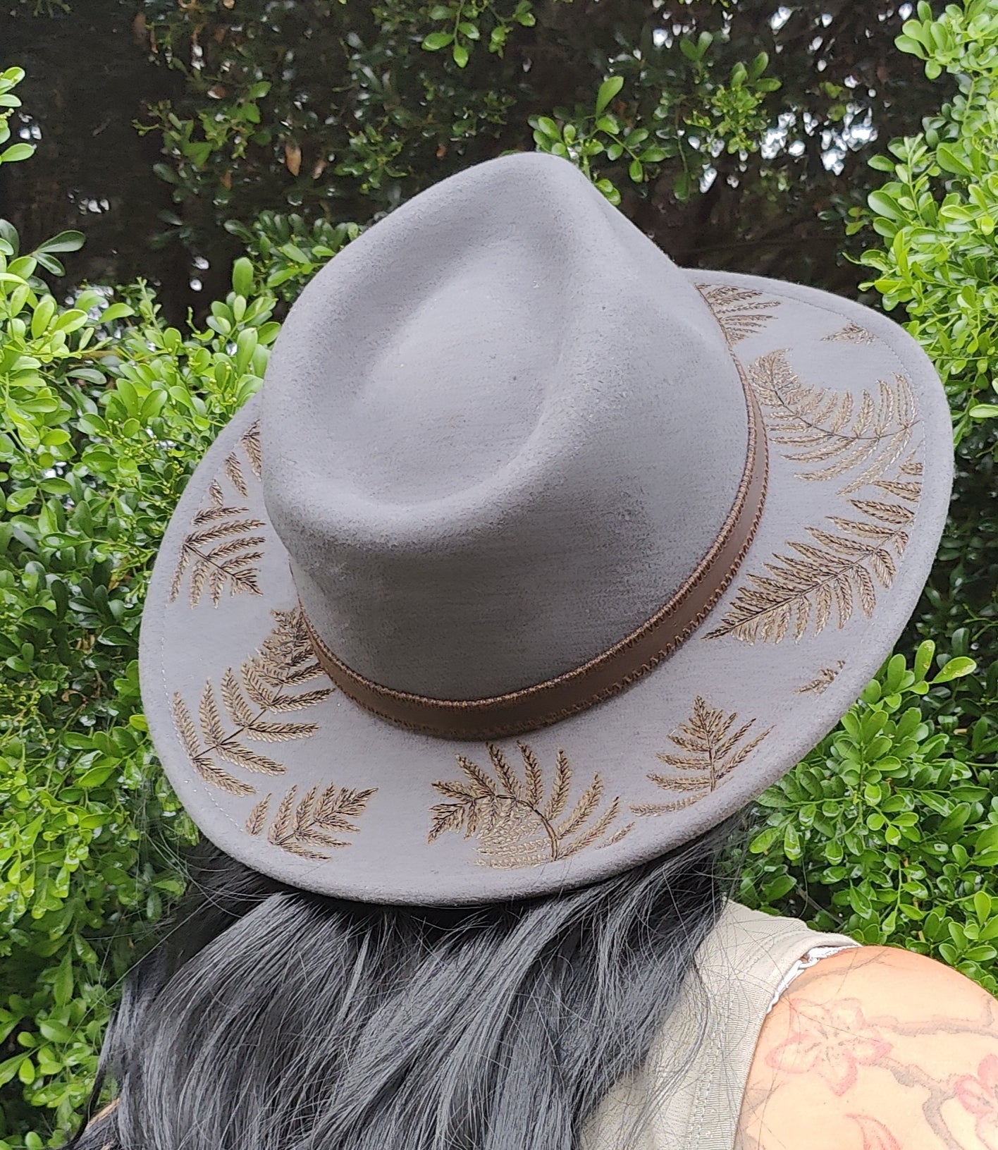 "Fern Gully" - Hand-burned 100% Australian Wool Hat